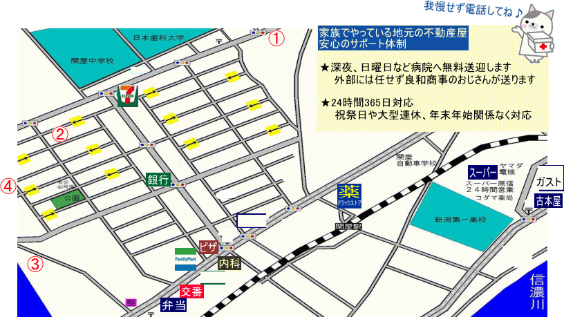 ���{���ȑ�w�V���������w���̎��Ӓn�}